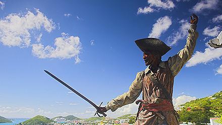 Pirate Blackbeard Statue, Charlotte Amalie St. Thomas 