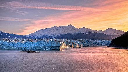 Iceberg With Sunset in the Background, Hubbard Glacier, Alaska