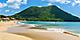 Reduit Beach - Tropical coast on the Caribbean island of St. Lucia. 