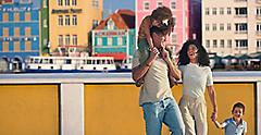 willemstad curacao family kids walking smiling re size